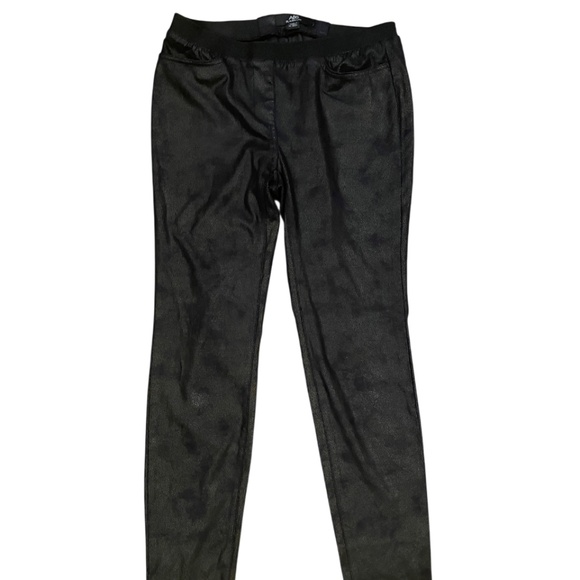 NWOT ABS Runway textured soft faux leather look leggings 4 S - Picture 3 of 8